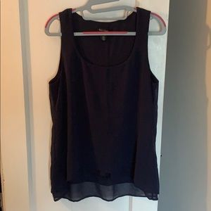WHBM Black Shell Tank Top, Small
